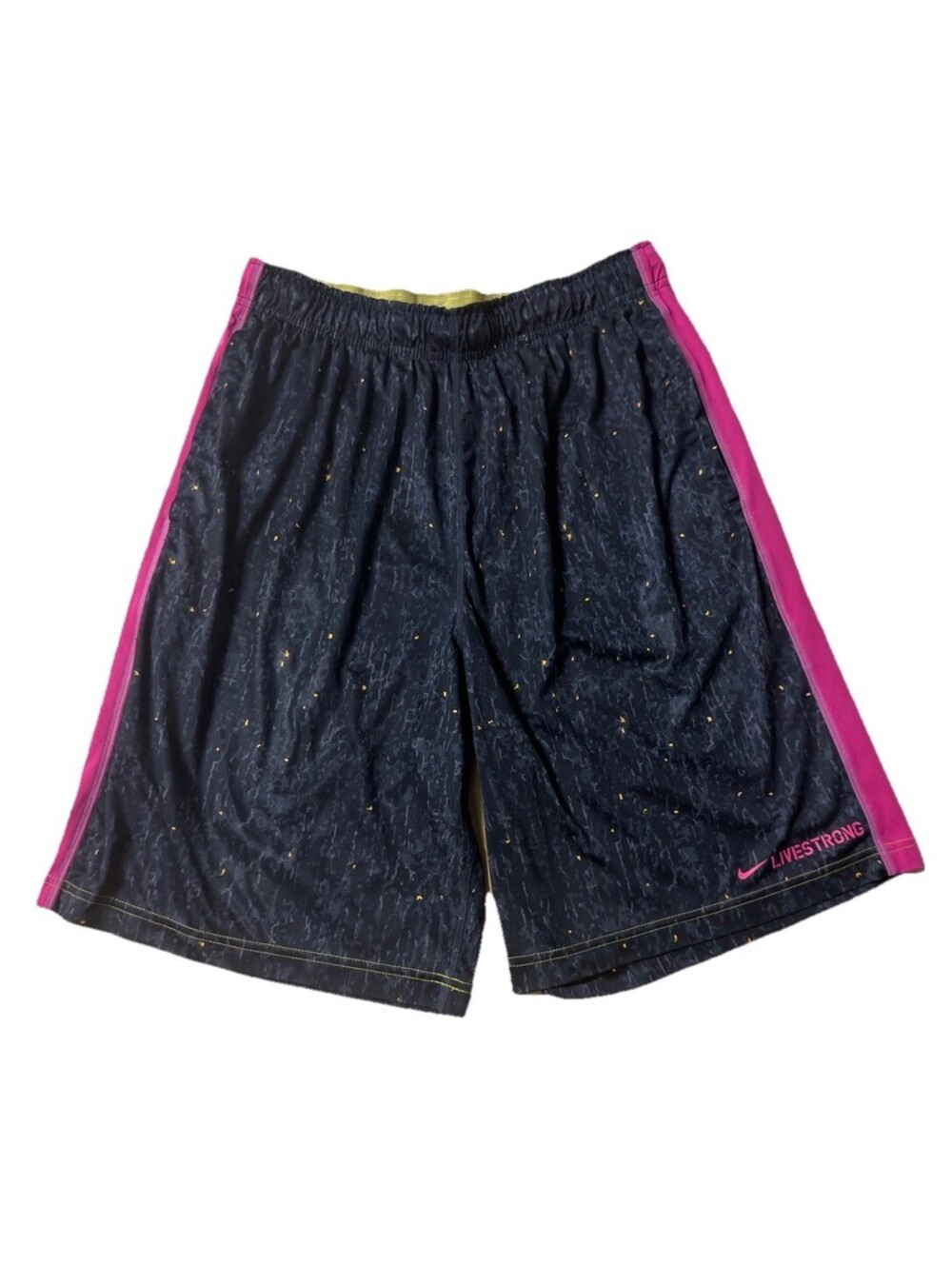 Nike Dri-FIT Livestrong Athletic Shorts Men’s Size L Black Pink Graphic